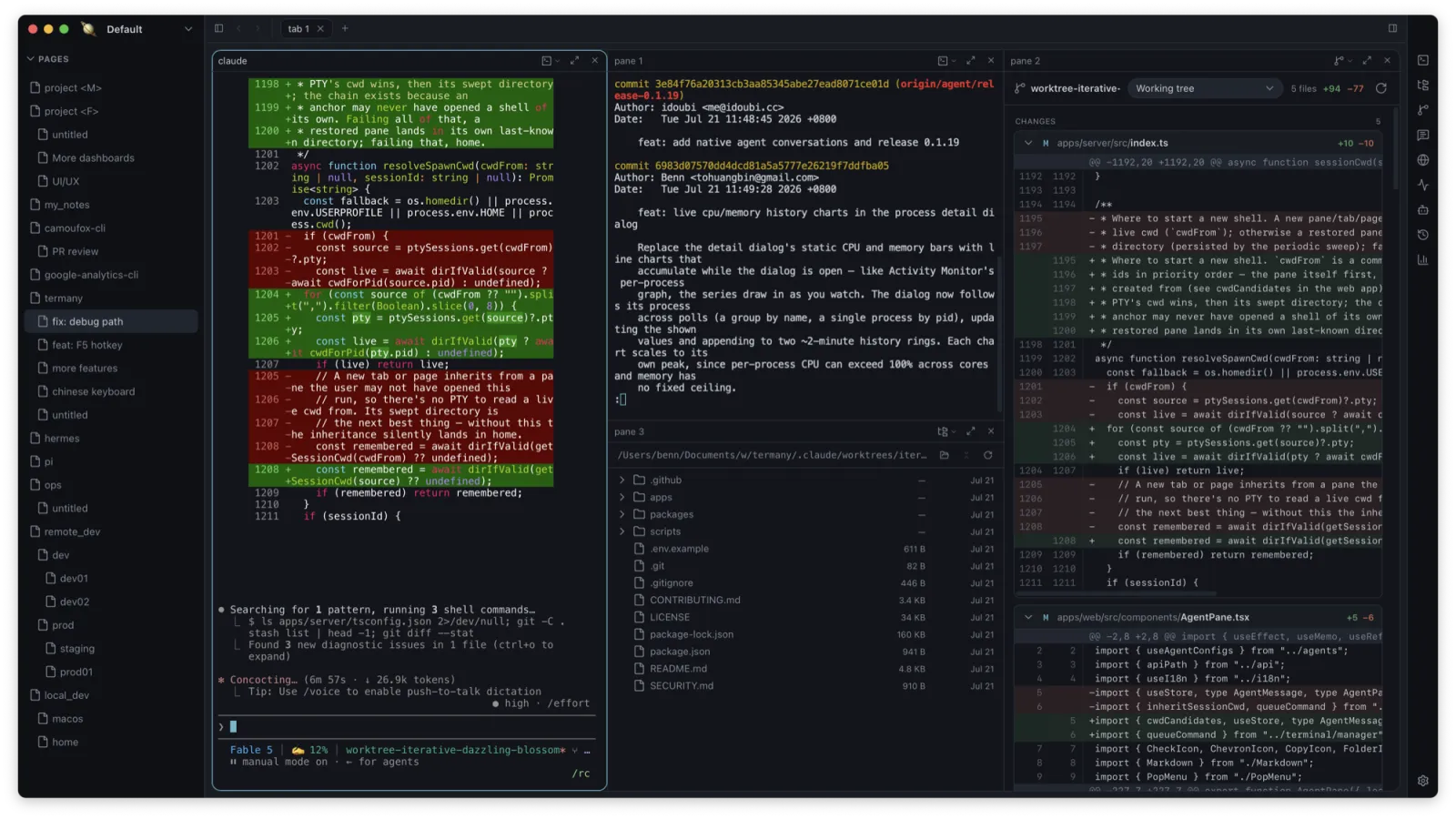 Worktrees and remote hosts